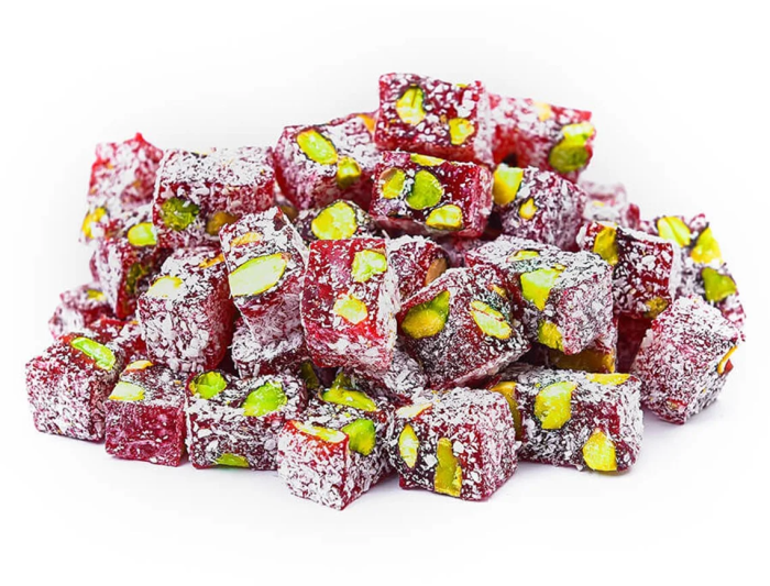 حلوى رمان محمص مرتين بنكهة الفستق